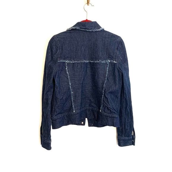 [7FAMK] Denim Raw Edge Jacket - Size Medium - Picture 6 of 6